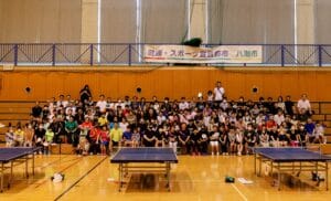 第４回八潮市スリッパ卓球大会がエイトアリーナで開催されました