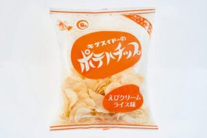 やしお市民まつりで初お披露目の「えびクリームライス味」ポテトチップスはGETしましたか? 菊水堂の限定商品