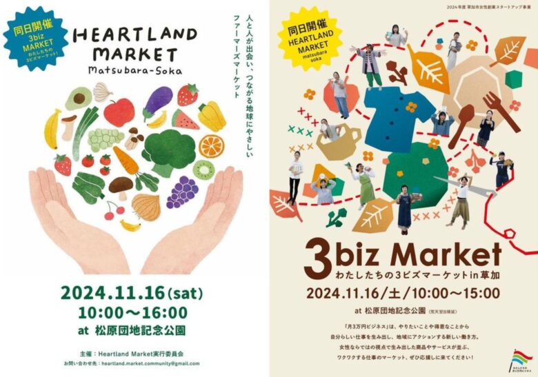 地元に根付く新しい風：「HEARTLAND MARKET」が草加で再び開催！3ビズマーケット同時開催