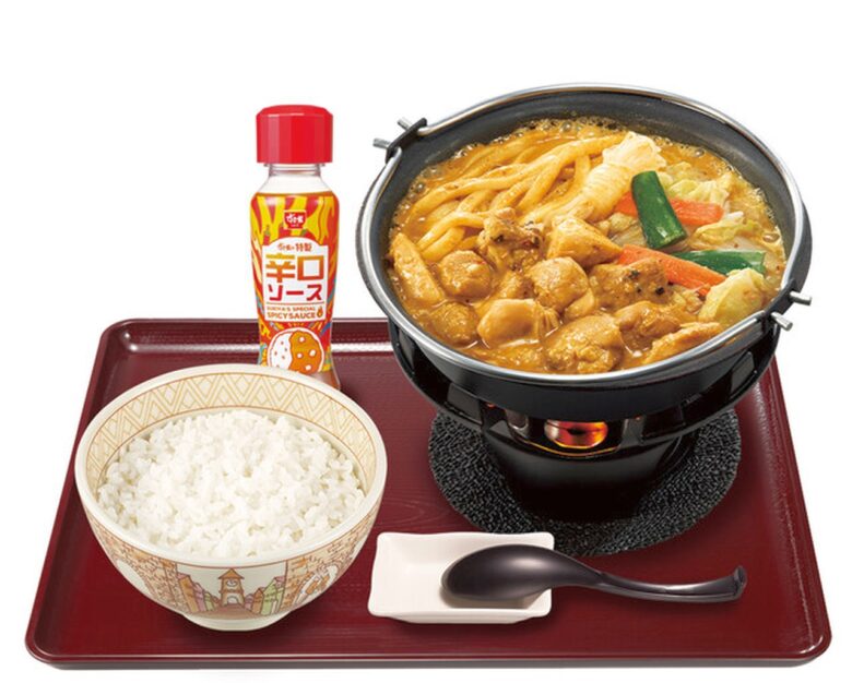 すき家の冬の新作！「鶏カレー担々鍋定食」12月17日登場