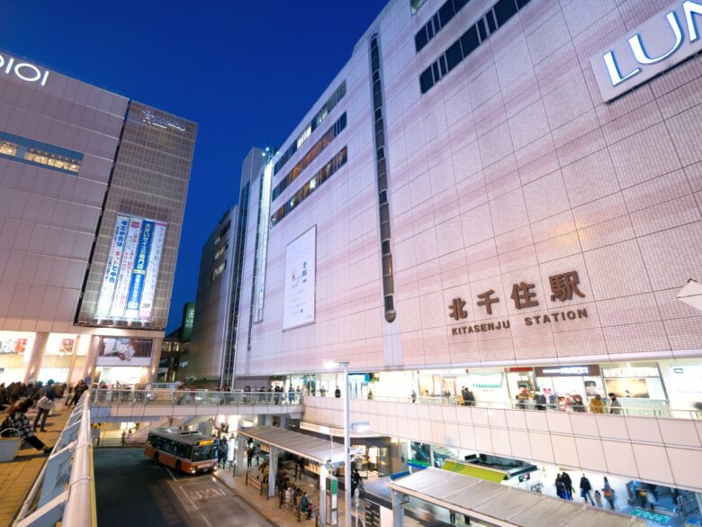 北千住駅　北千住ロータリー　北千住マルイ　