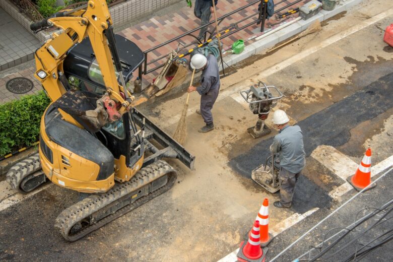 道路工事現場