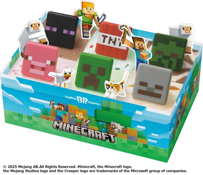 サーティワンに「マインクラフト アイスクリームケーキ」が初登場！ あの人気キャラクターがアイスになって集結！