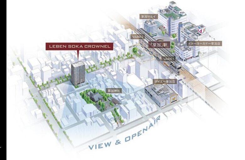 草加駅徒歩4分に新築分譲マンション「レーベン草加 CROWNEL」販売開始