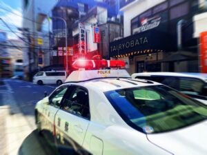草加市谷塚町で女性がバイクの男に体を触られる事案発生
