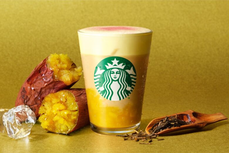 【スターバックス】秋の新作「ほうじ茶香る 焼き芋 ムース ティー ラテ」発売!人気チョコムースラテも復活