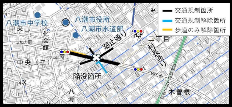 八潮市道路陥没事故　復旧工事は10月も継続　交通規制一部緩和へ