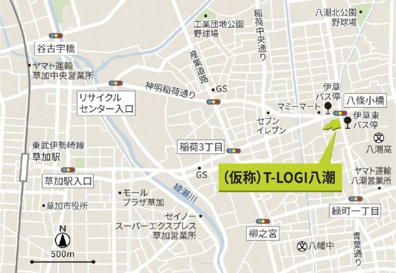 八潮市伊草に次世代型物流拠点「T-LOGI八潮」建設予定、2027年夏竣工へ