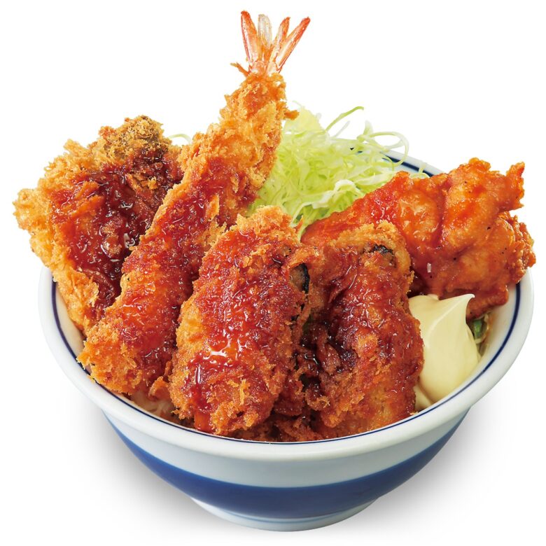 秋の海鮮フライ丼