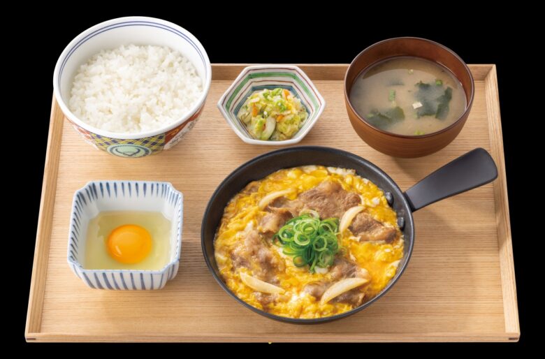 月見牛とじ御膳