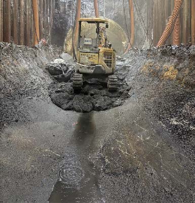 中川流域下水道管破損に伴う道路陥没事故 復旧工事進む 11月には講演会も開催
