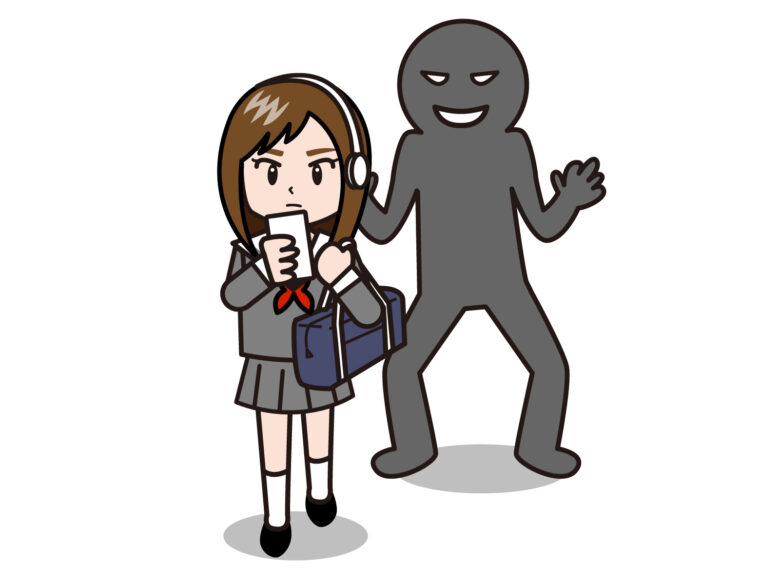 痴漢　不審者　変質者　イラスト