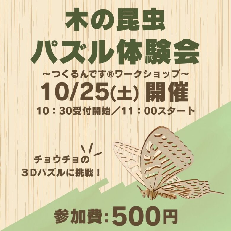親子で挑戦！ツノイ電氣で「ミニ四駆＆木の昆虫クラフト体験会」開催【10月25日・26日】