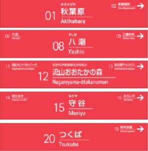 つくばエクスプレス全20駅の駅名標がミニチュアに！カプセルトイとして登場