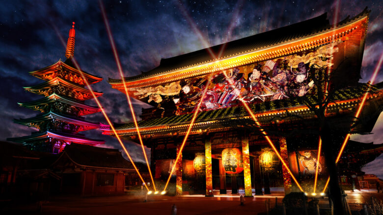 浅草寺が光の舞台に!史上初のプロジェクションマッピング「ASAKUSA CULTURE & LIGHTS 2025」開催