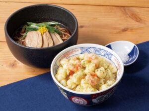 三郷中央で味わう贅沢セット！「鴨南蛮そばと塩バラ天丼」期間限定登場