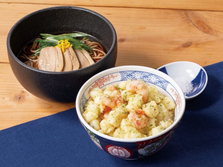三郷中央で味わう贅沢セット！「鴨南蛮そばと塩バラ天丼」期間限定登場