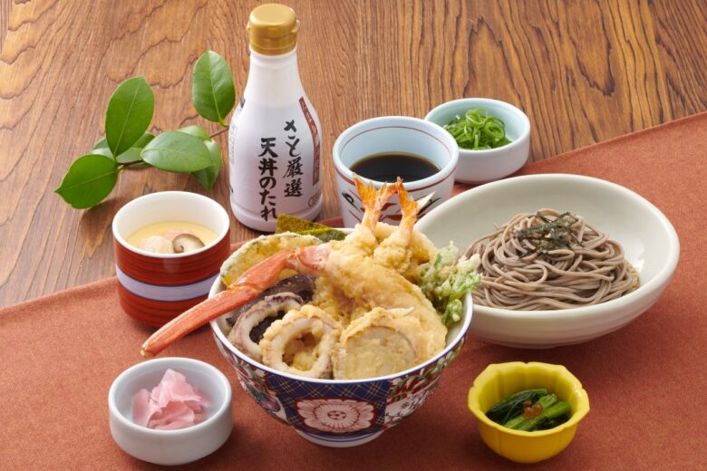 本ずわいがにと海老の海鮮天丼御膳