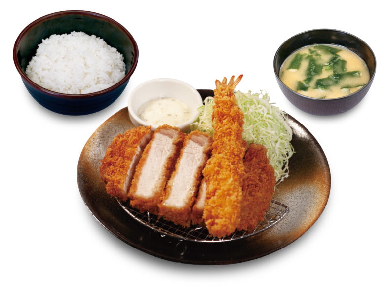 超厚切りロースかつ＆海老フライ（1尾）定食