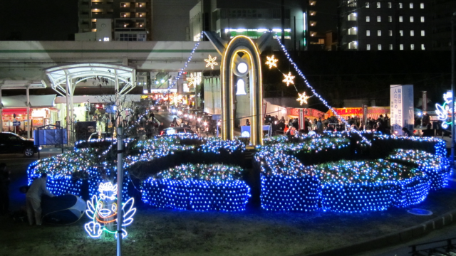 三郷駅前を彩る冬の光景　みさとイルミネーション2025が12月1日より点灯開始