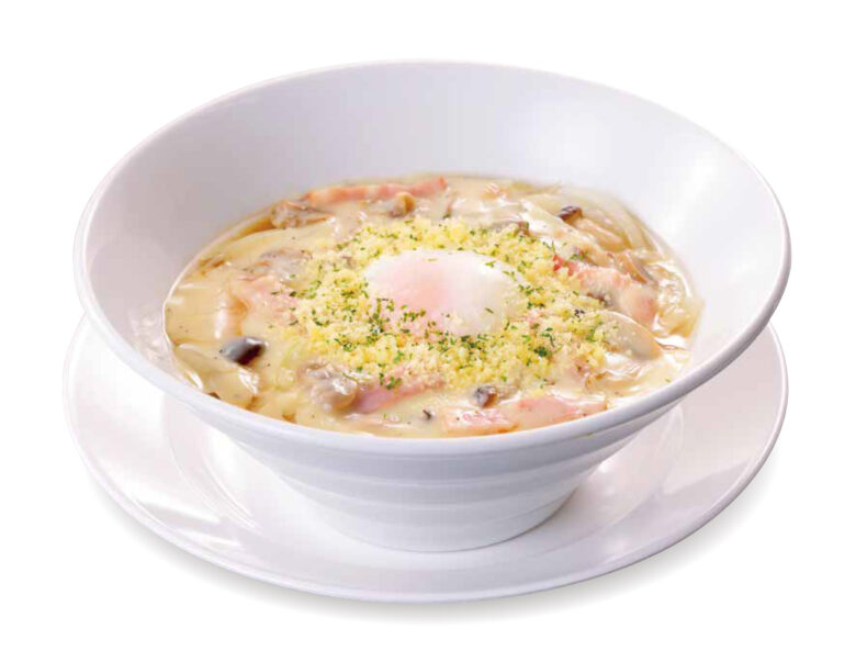 中華そば×カルボナーラが融合！幸楽苑が新感覚「カルボらーめん」を期間限定発売