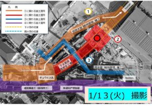 八潮市道路陥没事故の復旧工事が2月本格化へ　仮囲い変更や住民向け説明会も実施