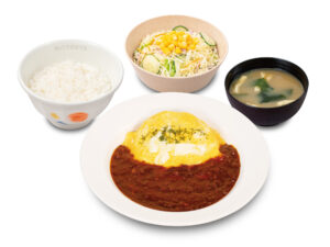 松屋、冬限定のご褒美メニュー「オムデミハンバーグ定食」全国販売開始