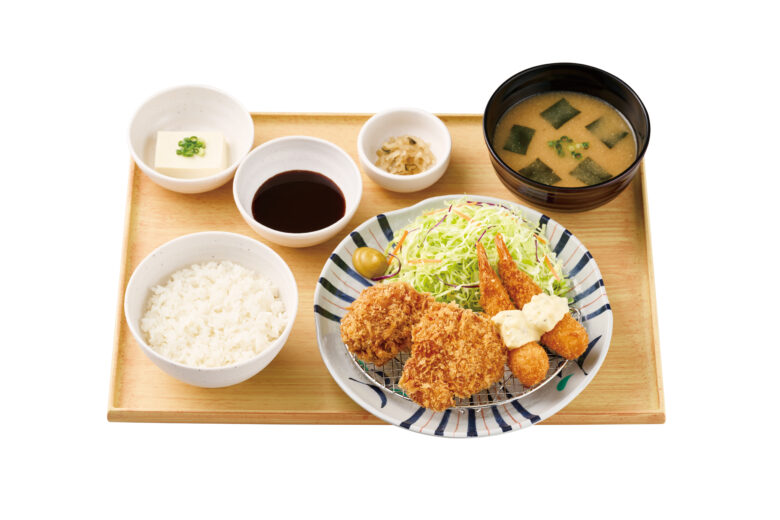 とりカツとエビフライの定食 1,000円