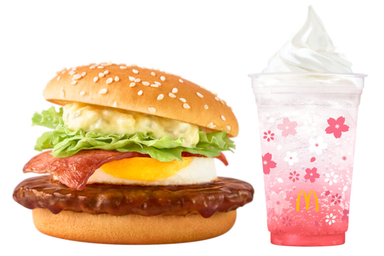 瀬戸内レモンタルタルベーコンてりたまと、マックフィズ とちおとめ白桃