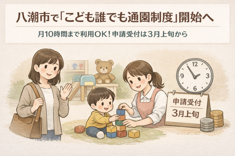 八潮市で「こども誰でも通園制度」始動へ　国の新制度を受け月10時間まで利用可能