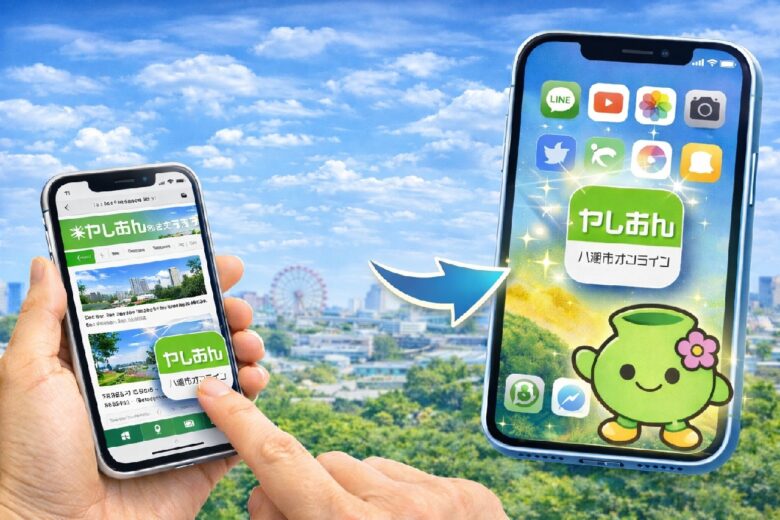 iPhoneユーザー必見　「やしおん」をホーム画面に追加してアプリ感覚で使う方法