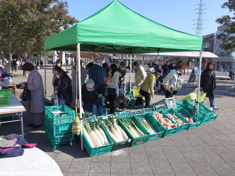 春空の下にぎわう八潮朝市が開催　食と学びが交差する駅前の一日