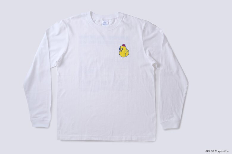 アヒル隊長×Ryusenji no Yu × PITECANTHROPUS ロングスリーブTシャツ 6,930円（税込)前面デザイン