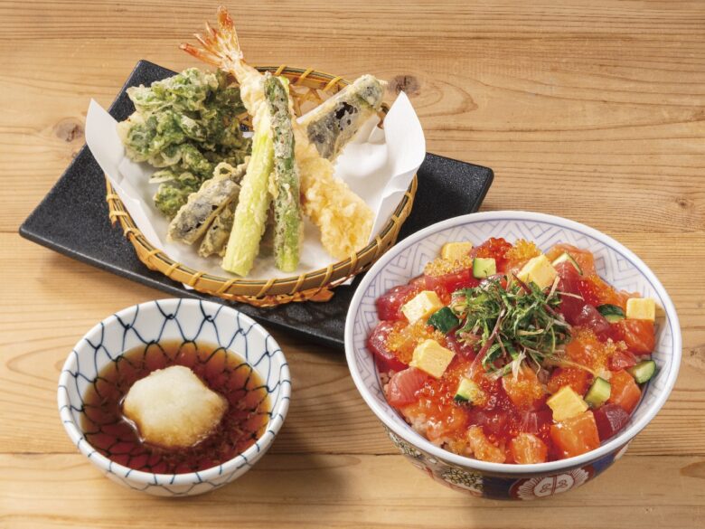 天ぷらめしはま田 三郷中央店に春到来　海鮮ばらちらしと天盛りの贅沢セット登場