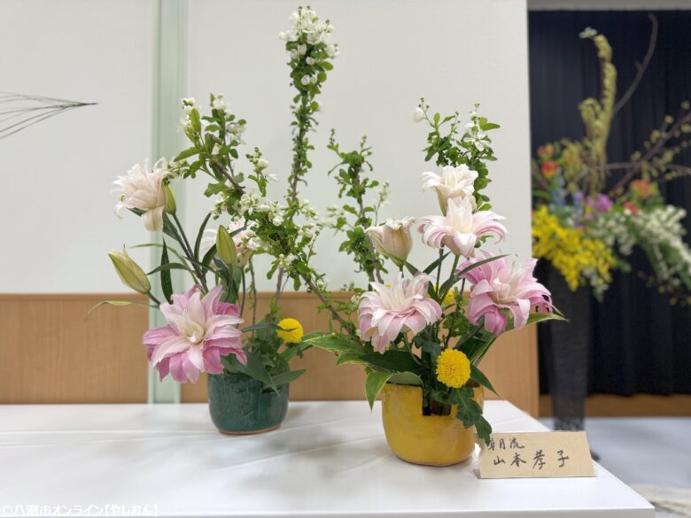 第27回八潮市華道展が開催 多彩な流派が競演する春の花の祭典