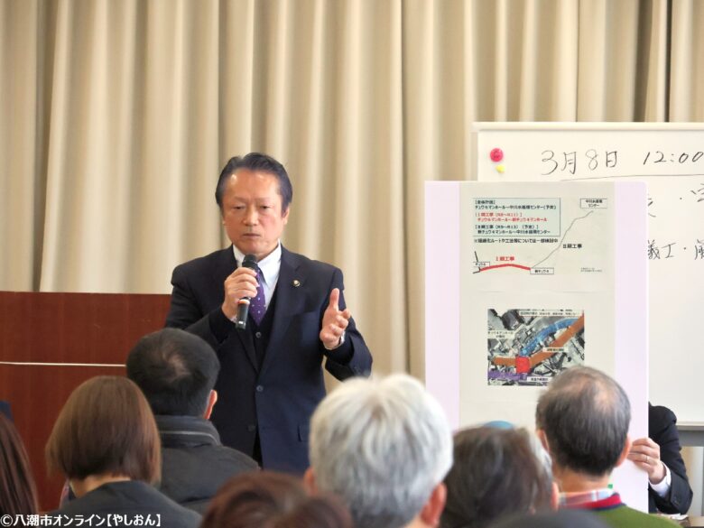 陥没事故から1年、住民の声は届いているのか　八潮で報告会、復旧と補償を巡り率直な意見