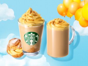 スターバックスに“シュークリーム気分”の新作登場　春限定『シュークリーム フラペチーノ®』など発売