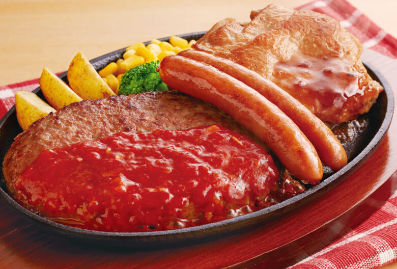 どど~ん!っと大きなミックスグリル/1,099円(税込1,208円)