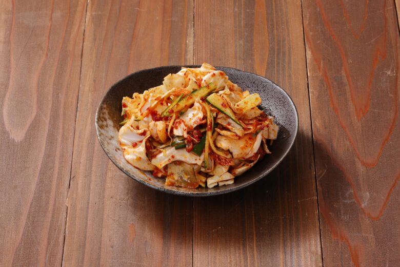 鶏と野菜の生キムチ