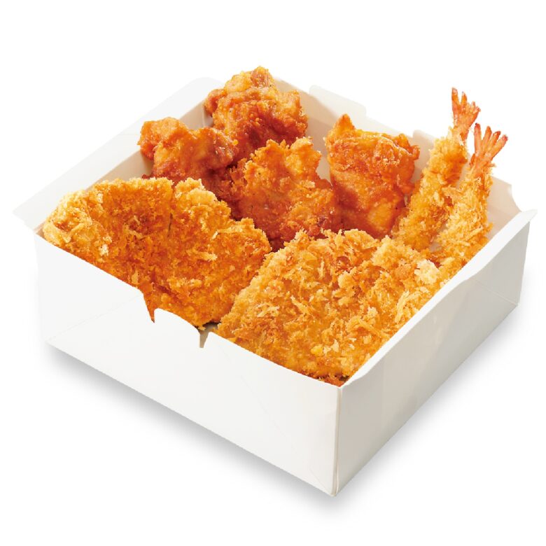 かつや新作テイクアウト「盛り揚げBOX」登場　ロースカツ・海老フライ・から揚げが豪華集結