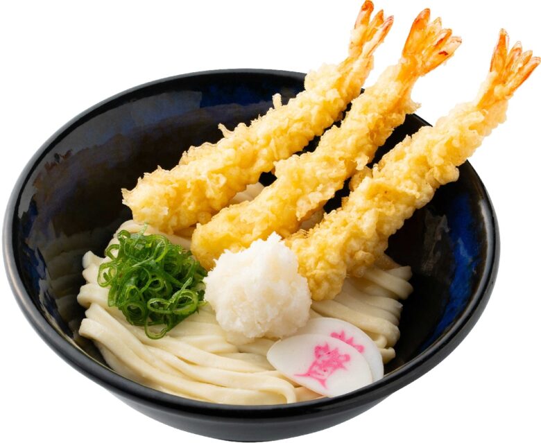 海老天おろしぶっかけうどん（３尾）税抜918円（税込1,009円）