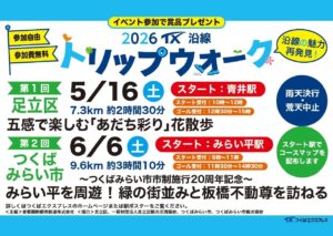 TX沿線を歩いて発見する小さな旅へ　2026「トリップウォーク」開幕、足立・みらい平で開催