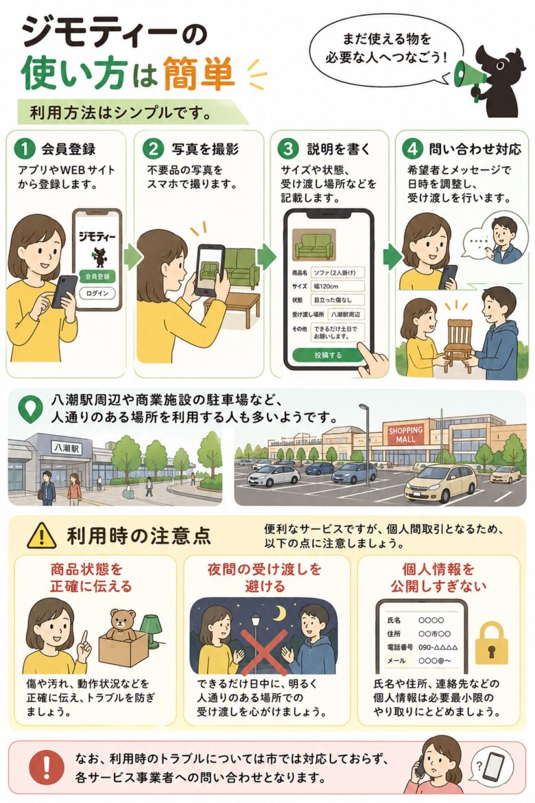 粗大ごみは約1カ月待ちも…注目集まる「ジモティー」活用術　メルカリ・ヤフオクとの違いは？