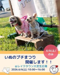 越谷レイクタウンで「いぬのプチまつり」開催へ　愛犬と楽しむ癒やしの1日が大芝生広場に