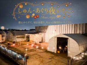 八潮で話題の“夜のいちご狩り”がスタート　焚き火やワッフル体験も楽しめる非日常空間