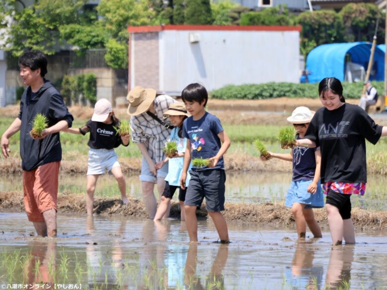 泥んこになって学ぶ“食”の大切さ 第11回「八潮ふるさと体験教室」田植え体験を開催