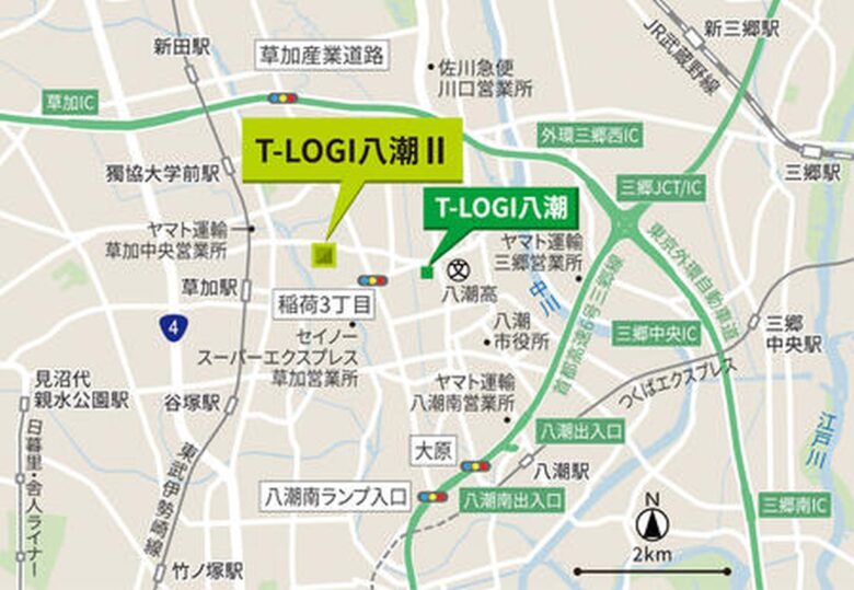 八潮市で大型物流施設計画が加速　「T-LOGI八潮」着工、新たに冷凍冷蔵倉庫も開発へ