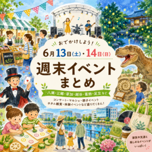 【週末おでかけ情報】6月13日・14日はイベント満載！八潮・三郷・草加・越谷周辺の注目スポットまとめ