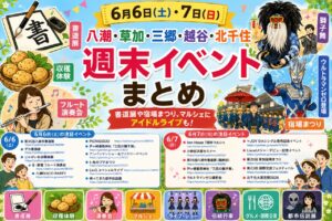 【6月7日・8日】八潮・草加・三郷・越谷の週末イベントまとめ　書道展や宿場まつり、マルシェにアイドルライブも