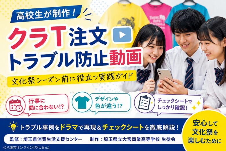 高校生が制作!「クラT」注文トラブル防止動画を公開 文化祭シーズン前に役立つ実践ガイド